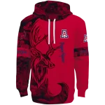 customized arizona wildcats deer silhouette red hoodie best selling