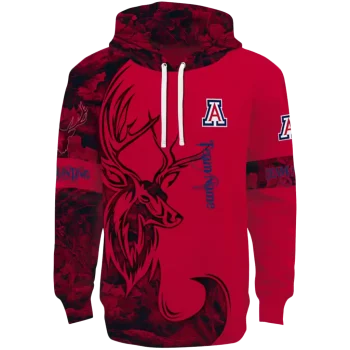 customized arizona wildcats deer silhouette red hoodie best selling