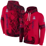 customized arizona wildcats deer silhouette red hoodie best selling