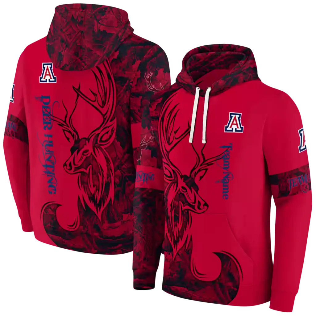 customized arizona wildcats deer silhouette red hoodie fashion forward customized arizona wildcats deer silhouette red hoodie fashion forward