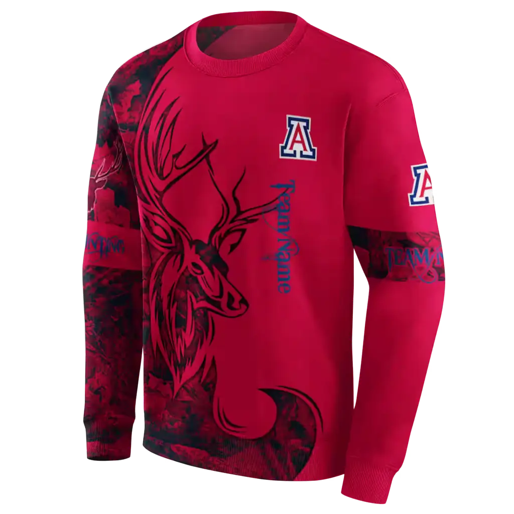 customized arizona wildcats deer silhouette red hoodie new arrival customized arizona wildcats deer silhouette red hoodie new arrival