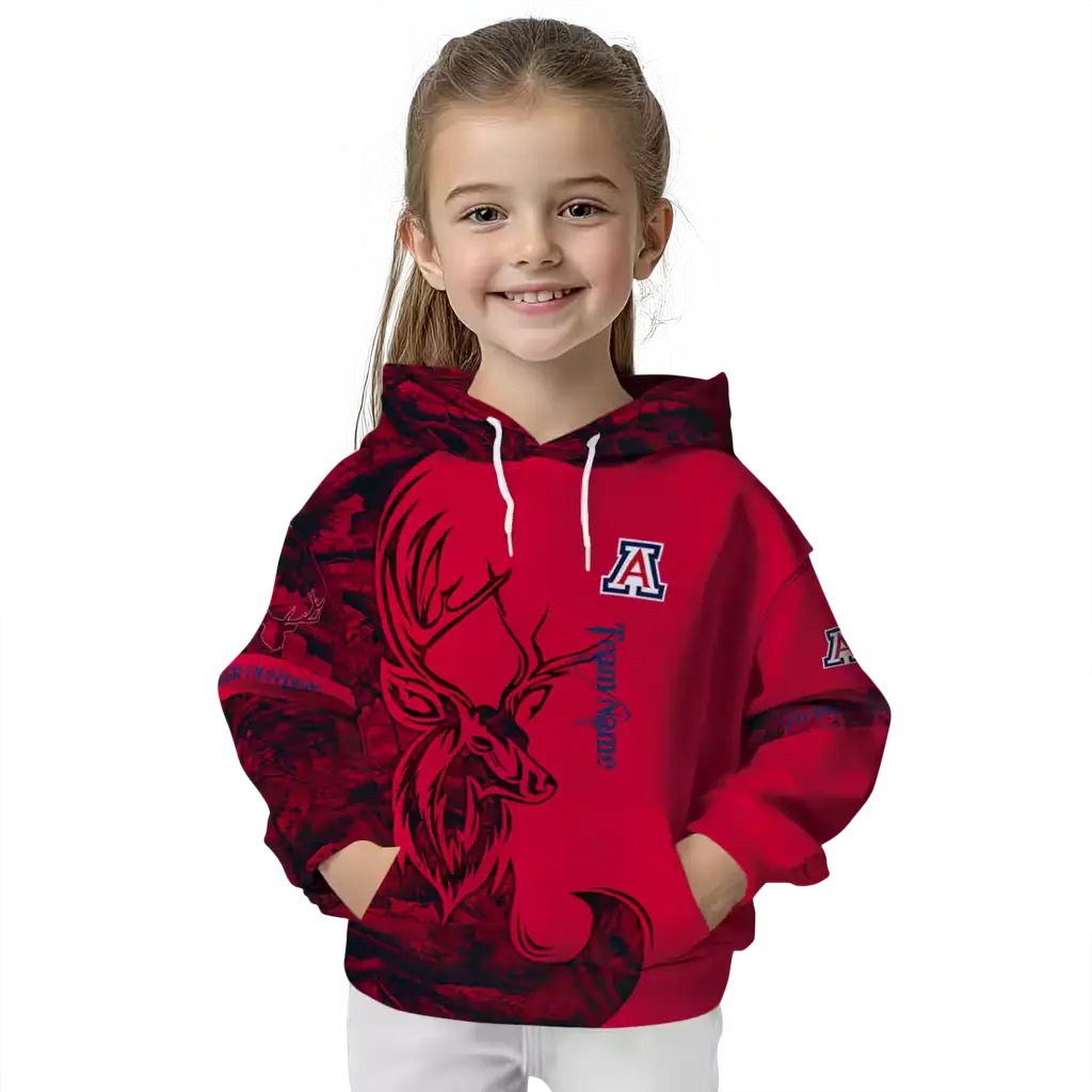 customized arizona wildcats deer silhouette red hoodie top rated customized arizona wildcats deer silhouette red hoodie top rated