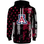 customized arizona wildcats distressed flag red black hoodie best selling