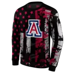 customized arizona wildcats distressed flag red black hoodie best selling