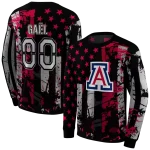 customized arizona wildcats distressed flag red black hoodie best selling