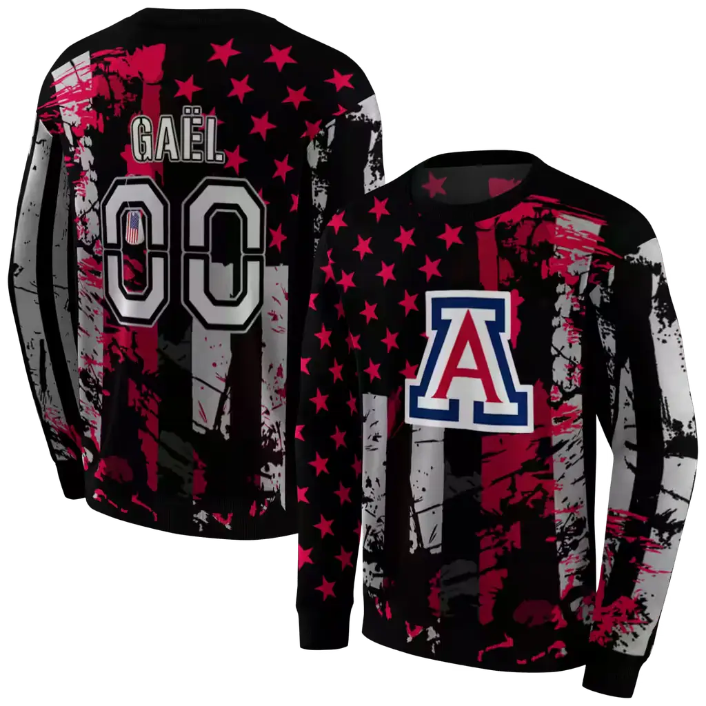 customized arizona wildcats distressed flag red black hoodie premium grade customized arizona wildcats distressed flag red black hoodie premium grade