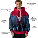 customized arizona wildcats flame design red hoodie best selling