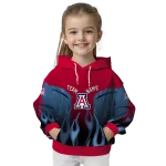 customized arizona wildcats flame design red hoodie best selling