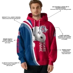 customized arizona wildcats peeking snoopy red hoodie best selling