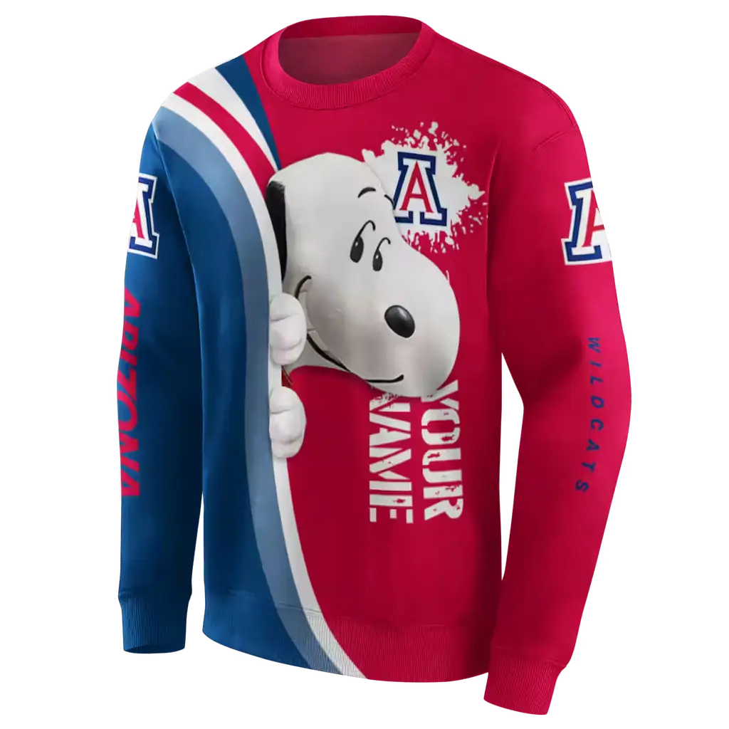 customized arizona wildcats peeking snoopy red hoodie new arrival customized arizona wildcats peeking snoopy red hoodie new arrival