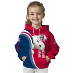 customized arizona wildcats peeking snoopy red hoodie best selling