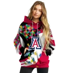 customized arizona wildcats puzzle pieces red hoodie best selling