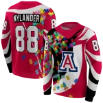 customized arizona wildcats puzzle pieces red hoodie best selling