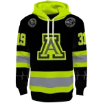 customized arizona wildcats safety motif black neon green hoodie best selling