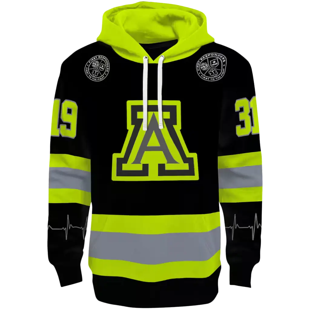 customized arizona wildcats safety motif black neon green hoodie best selling customized arizona wildcats safety motif black neon green hoodie best selling