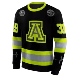 customized arizona wildcats safety motif black neon green hoodie best selling