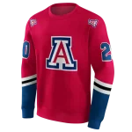 customized arizona wildcats striped sleeves red hoodie best selling