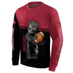 customized arkansas razorbacks baby groot red black hoodie best selling