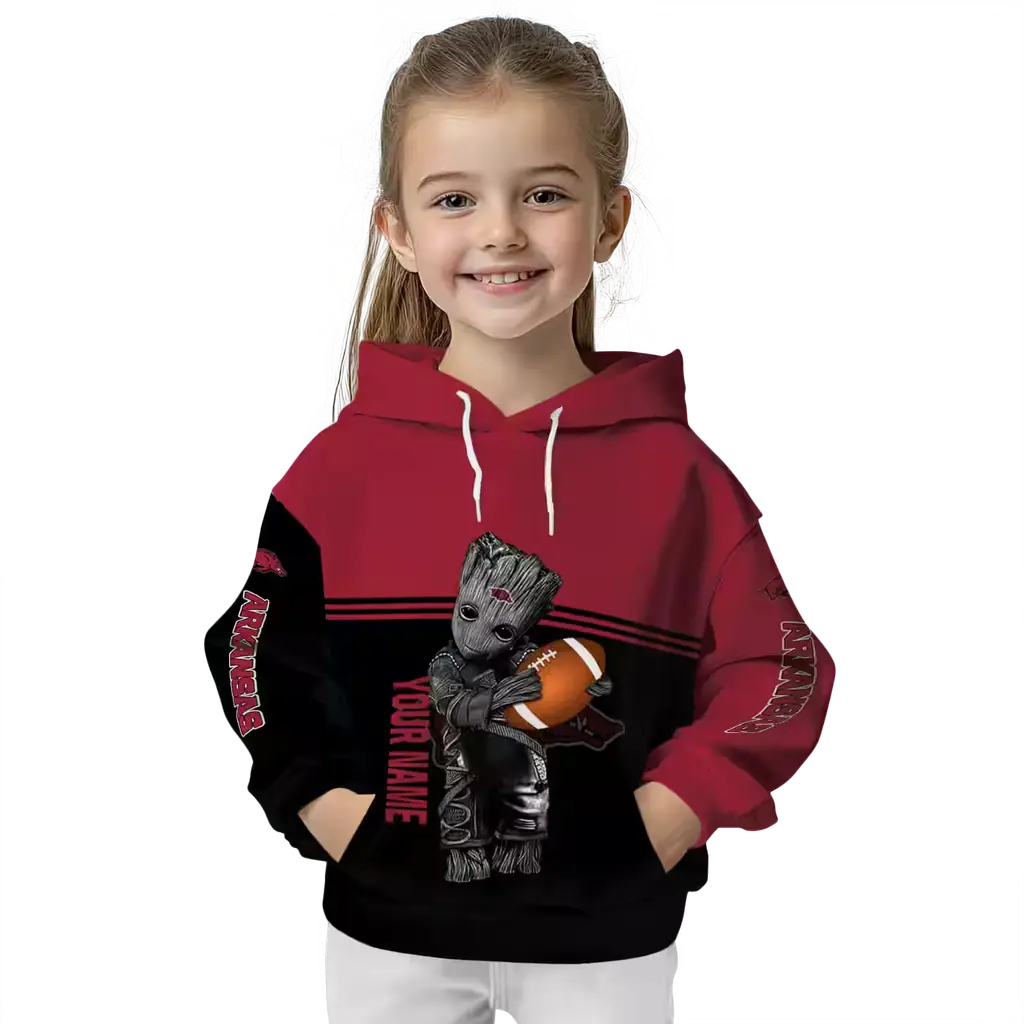 customized arkansas razorbacks baby groot red black hoodie top rated customized arkansas razorbacks baby groot red black hoodie top rated
