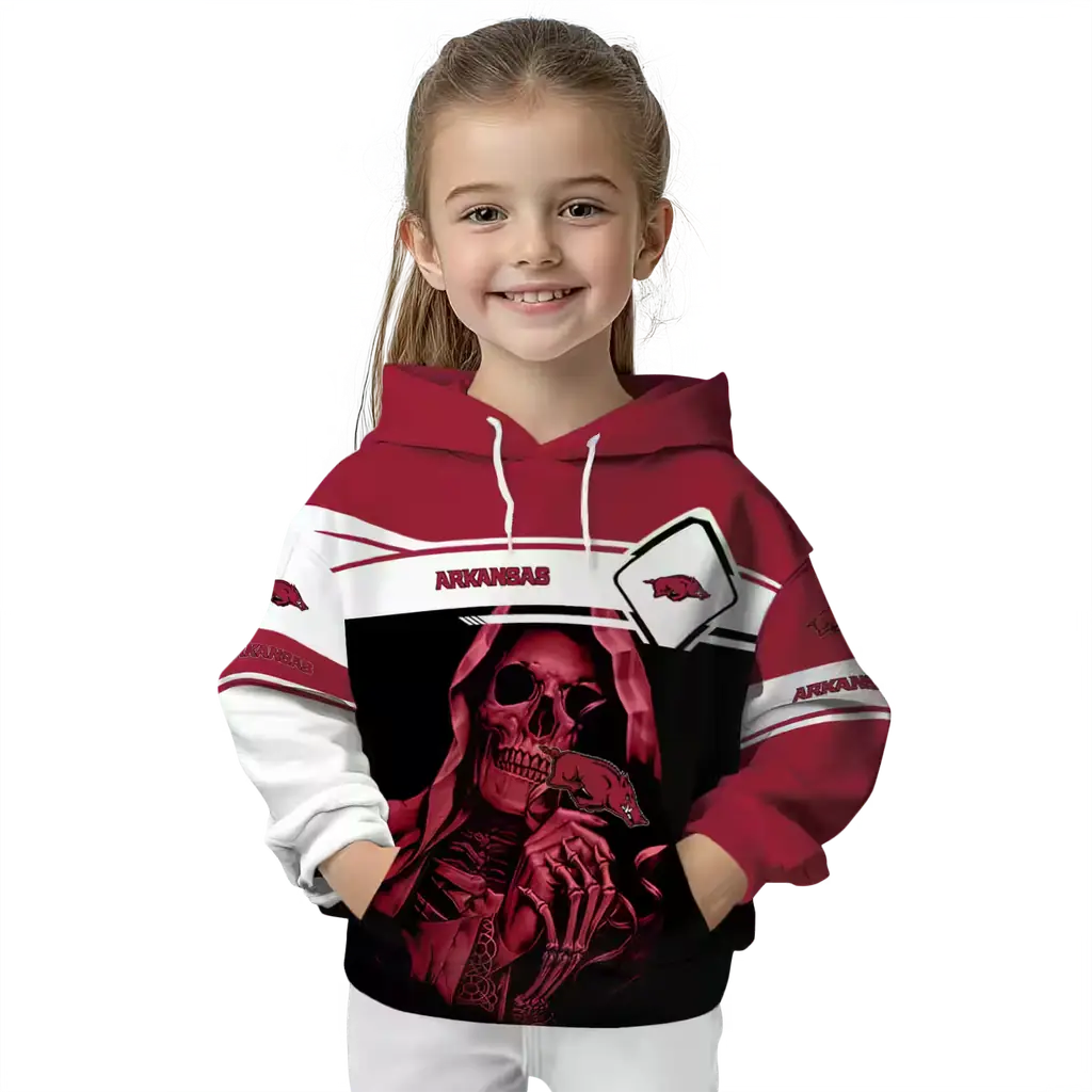 customized arkansas razorbacks grim reaper red black hoodie top rated customized arkansas razorbacks grim reaper red black hoodie top rated