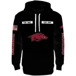 customized arkansas razorbacks punisher skull black hoodie best selling