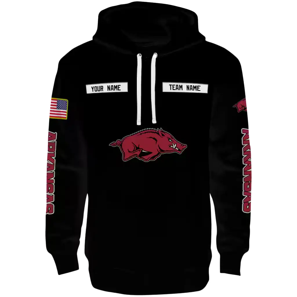 customized arkansas razorbacks punisher skull black hoodie best selling customized arkansas razorbacks punisher skull black hoodie best selling