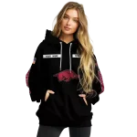customized arkansas razorbacks punisher skull black hoodie best selling