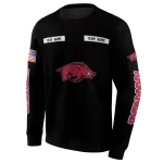 customized arkansas razorbacks punisher skull black hoodie best selling