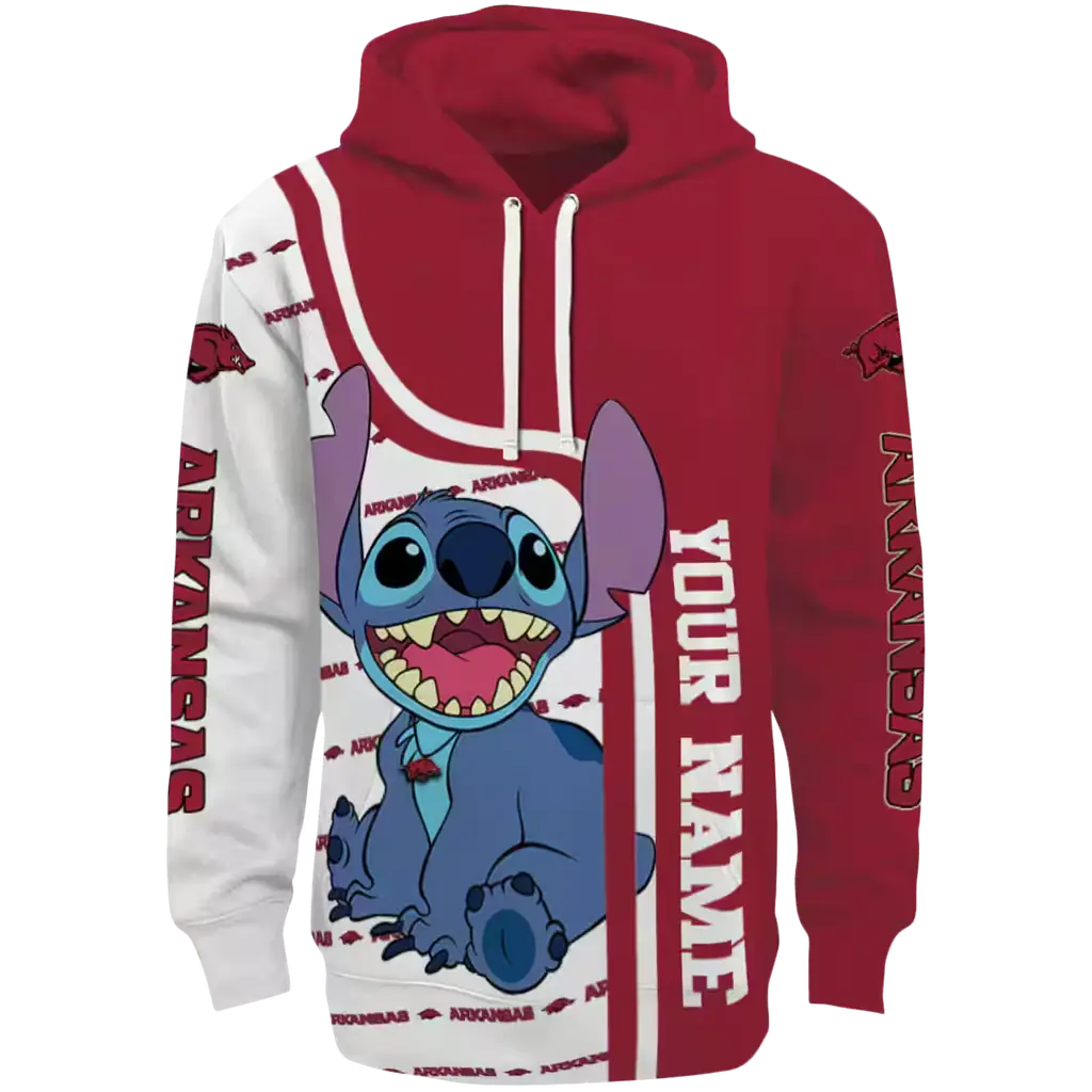 customized arkansas razorbacks stitch red hoodie best selling customized arkansas razorbacks stitch red hoodie best selling