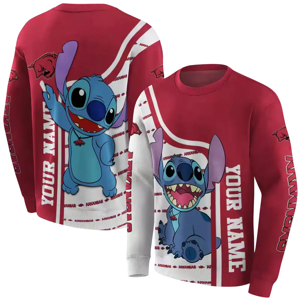 customized arkansas razorbacks stitch red hoodie premium grade customized arkansas razorbacks stitch red hoodie premium grade