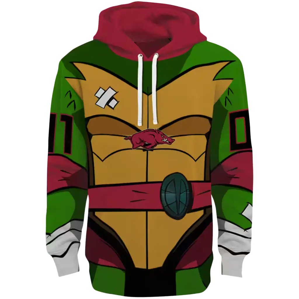 customized arkansas razorbacks superhero armor red green hoodie best selling customized arkansas razorbacks superhero armor red green hoodie best selling