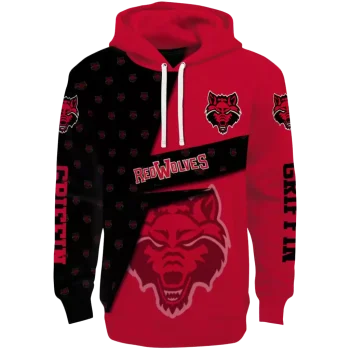 customized arkansas state red wolves abstract shape scarlet hoodie best selling