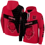 customized arkansas state red wolves abstract shape scarlet hoodie best selling