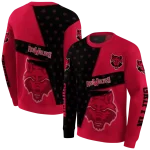 customized arkansas state red wolves abstract shape scarlet hoodie best selling