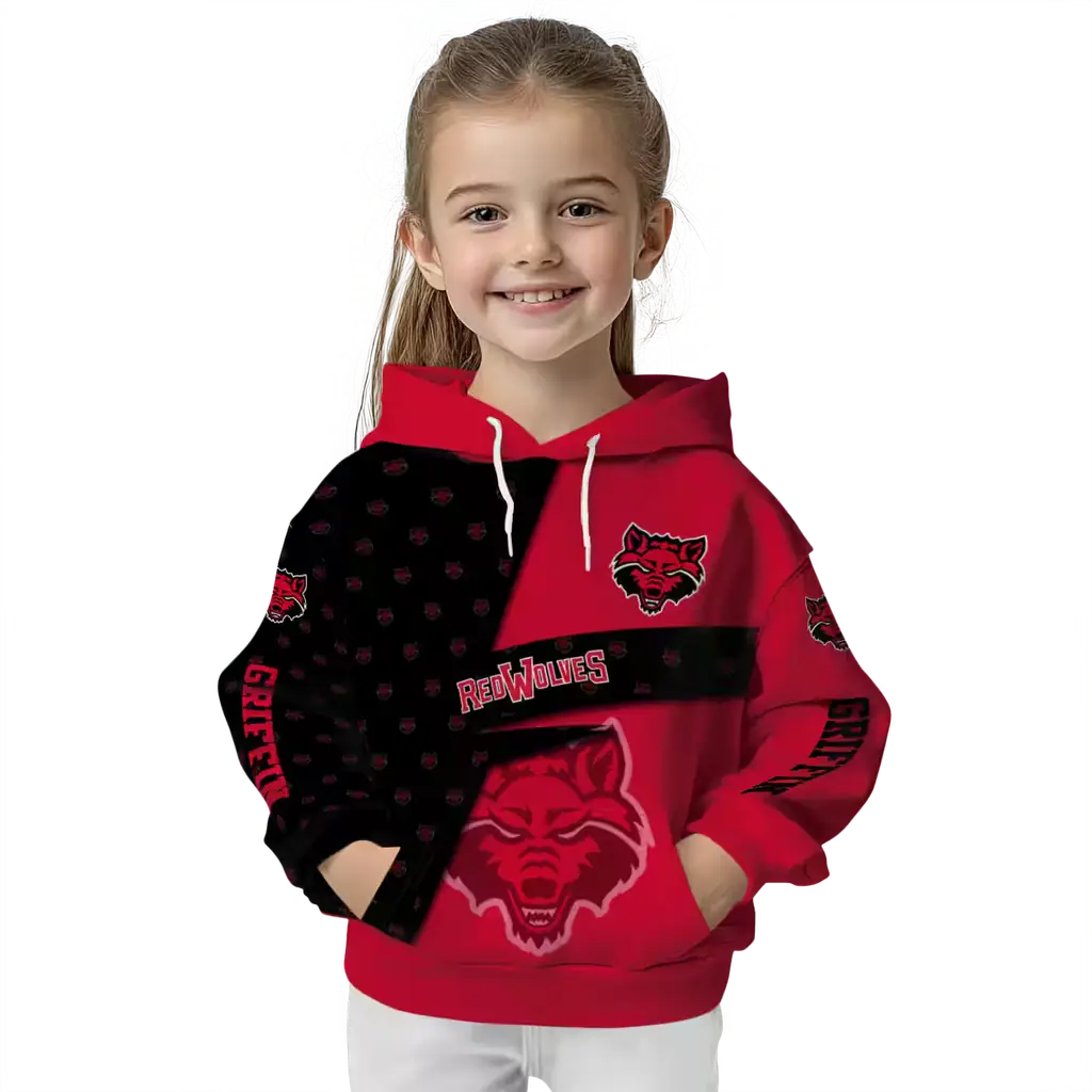 customized arkansas state red wolves abstract shape scarlet hoodie top rated customized arkansas state red wolves abstract shape scarlet hoodie top rated