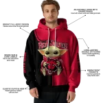 customized arkansas state red wolves baby yoda scarlet black hoodie best selling