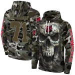 customized arkansas state red wolves camo skull hoodie best selling