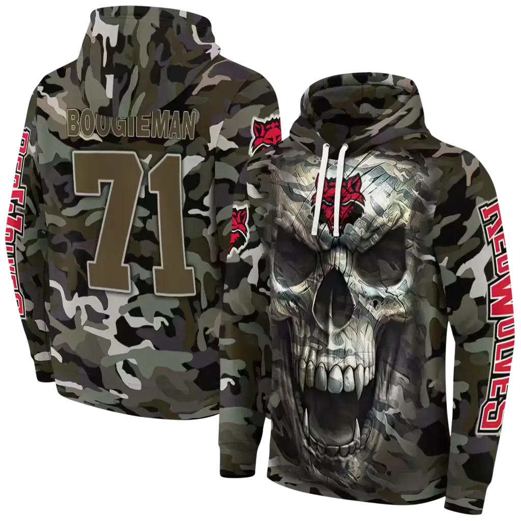 customized arkansas state red wolves camo skull hoodie fashion forward customized arkansas state red wolves camo skull hoodie fashion forward