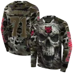 customized arkansas state red wolves camo skull hoodie best selling