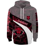 customized arkansas state red wolves hexagonal mesh scarlet black gray hoodie best selling