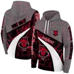 customized arkansas state red wolves hexagonal mesh scarlet black gray hoodie best selling