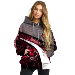 customized arkansas state red wolves hexagonal mesh scarlet black gray hoodie best selling