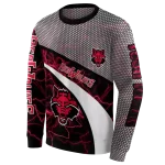 customized arkansas state red wolves hexagonal mesh scarlet black gray hoodie best selling