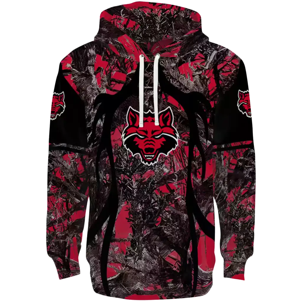 customized arkansas state red wolves hunting theme scarlet black hoodie best selling customized arkansas state red wolves hunting theme scarlet black hoodie best selling
