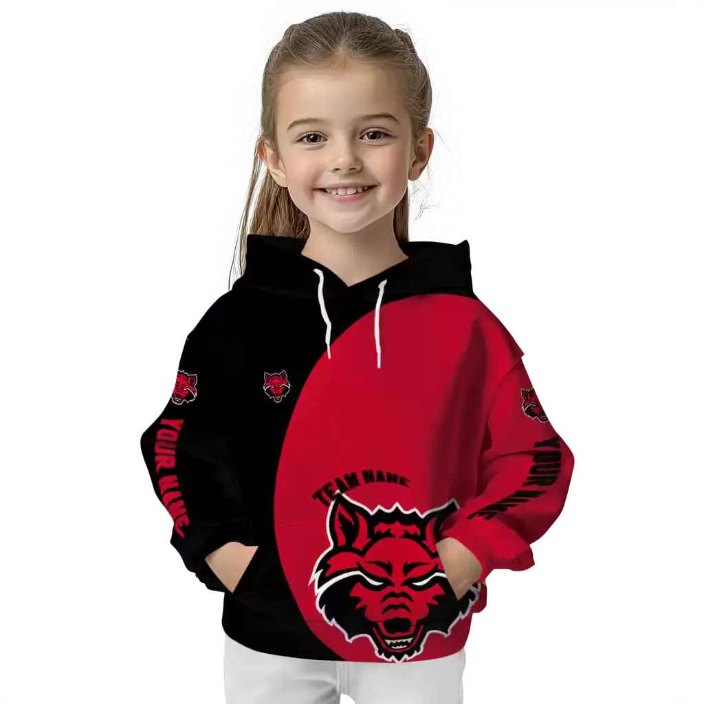 customized arkansas state red wolves minimalist design scarlet black hoodie top rated customized arkansas state red wolves minimalist design scarlet black hoodie top rated