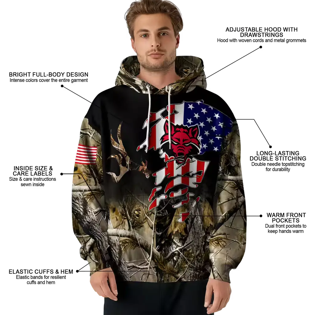 customized arkansas state red wolves tree camo hoodie latest model customized arkansas state red wolves tree camo hoodie latest model