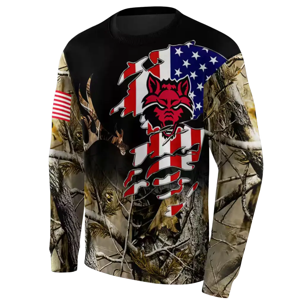 customized arkansas state red wolves tree camo hoodie new arrival customized arkansas state red wolves tree camo hoodie new arrival