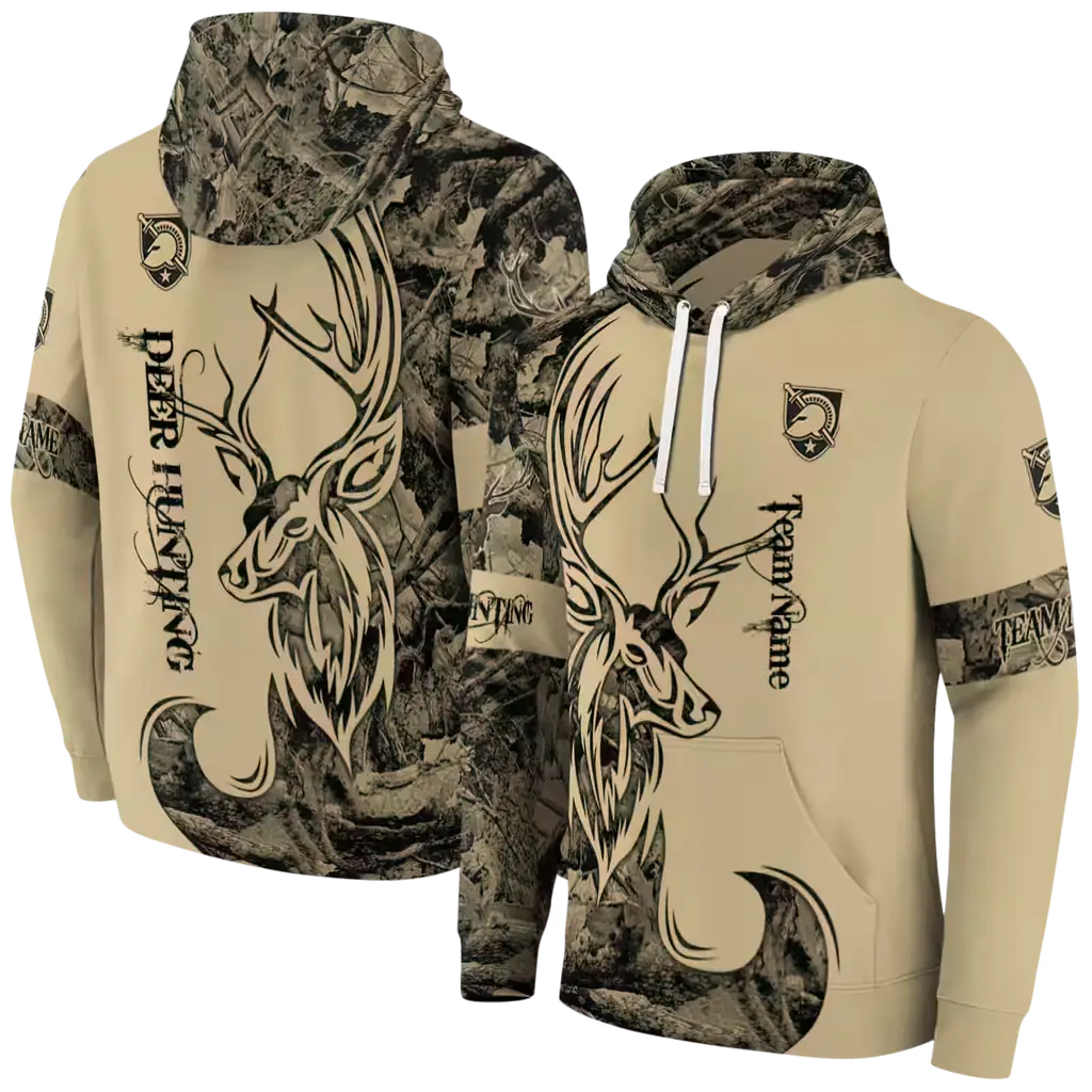 customized army black knights deer silhouette gold hoodie fashion forward customized army black knights deer silhouette gold hoodie fashion forward