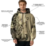 customized army black knights deer silhouette gold hoodie best selling