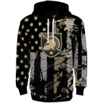 customized army black knights distressed flag gold black hoodie best selling